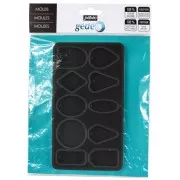 Moule silicone 10 formes géométriques pendentifs - résine bi-composant