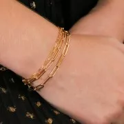 Chaîne maille rectangle 3.7 mm en Gold filled (or laminé) x20cm