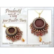 Perles en verre Piros® par Puca® 2x5 mm - Metallic Mat Green Spotted x10g