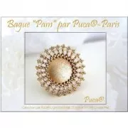 Perles en verre Piros® par Puca® 2x5 mm - Metallic Mat Green Spotted x10g