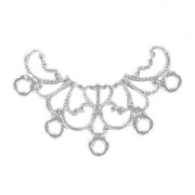 Estampe intercalaire 27x20 mm argenté  x1|raw }}