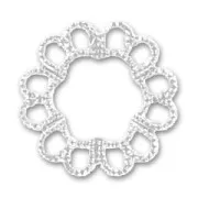 Estampe ronde 19 mm argenté  x1