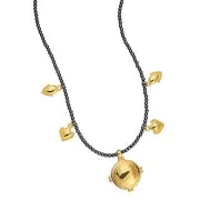 Mini breloque losange - ethnique - 12x9 mm - Doré à l'or fin x1