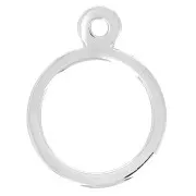 Pendentif anneau martelé 23x18 mm - Placage Argent fin vieilli x1