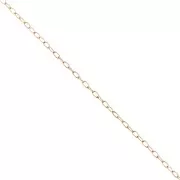 Chaîne fine maille Rectangle 0.45mm - Acier inoxydable 316L Doré x50cm