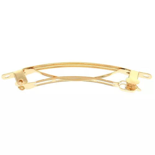 Barrette à cheveux 78 mm - Doré à l'or fin x1