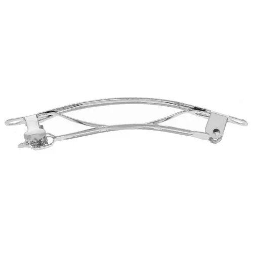 Barrette à cheveux 58 mm - Rhodié x1