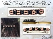 Barrette à cheveux 58 mm - Rhodié x1