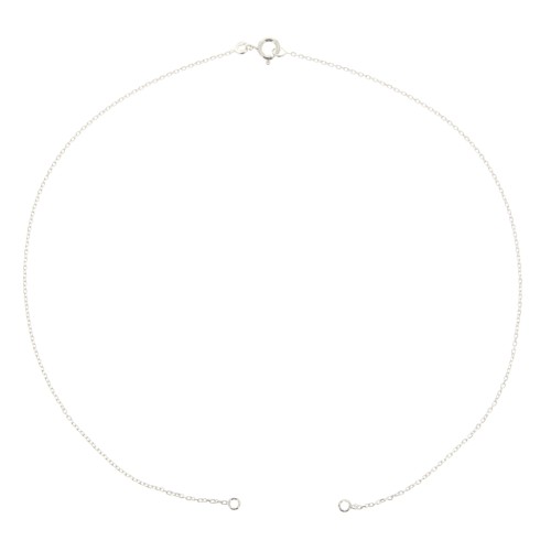 Tour de cou chaîne maille Forçat pour intercalaire - Argent 925 x35 cm