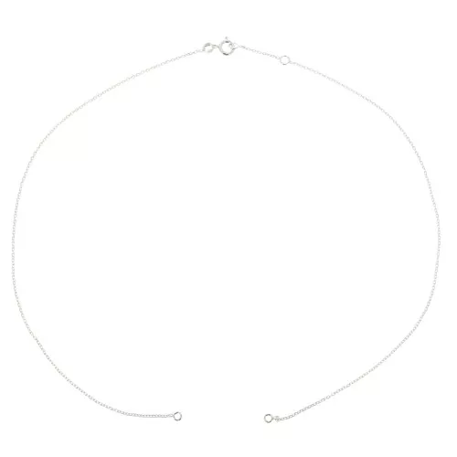 Tour de cou chaîne maille Forçat pour intercalaire - Argent 925 x41cm