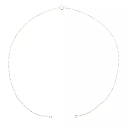 Tour de cou chaîne maille gourmette fine pour intercalaire - Argent 925 x40cm