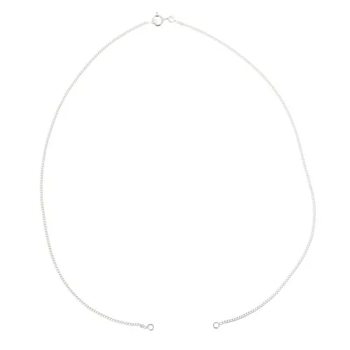 Tour de cou chaîne maille gourmette pour intercalaire - Argent 925 x40cm