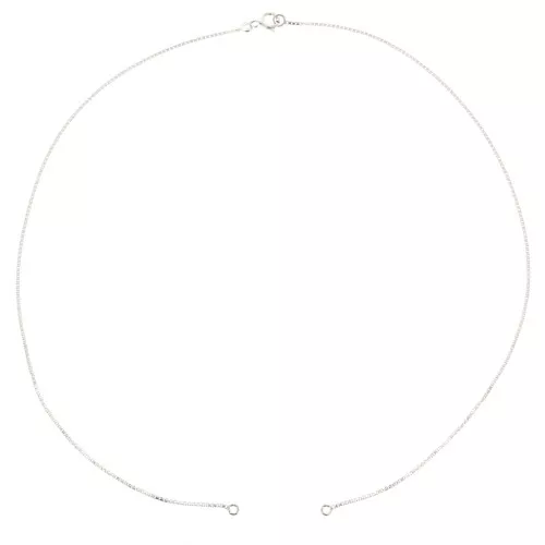 Tour de cou chaîne maille Venitienne pour intercalaire - Argent 925 x41cm
