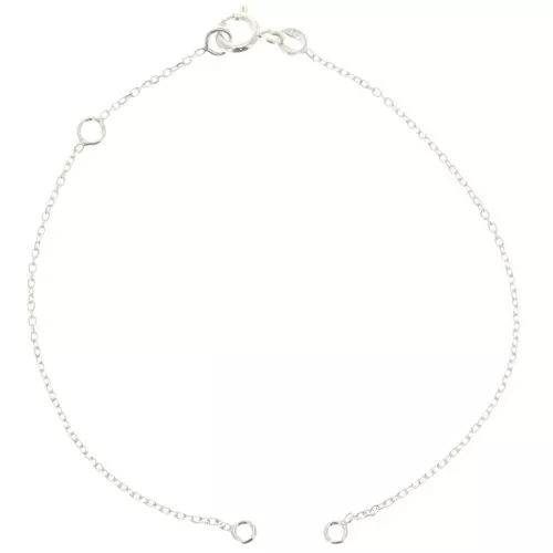 Bracelet maille Forçat pour intercalaire - Argent 925 x18 cm