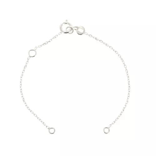 Bracelet taille enfant - maille Forçat pour intercalaire - Argent 925 x13cm