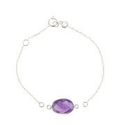 Bracelet taille enfant - maille Forçat pour intercalaire - Argent 925 x13cm