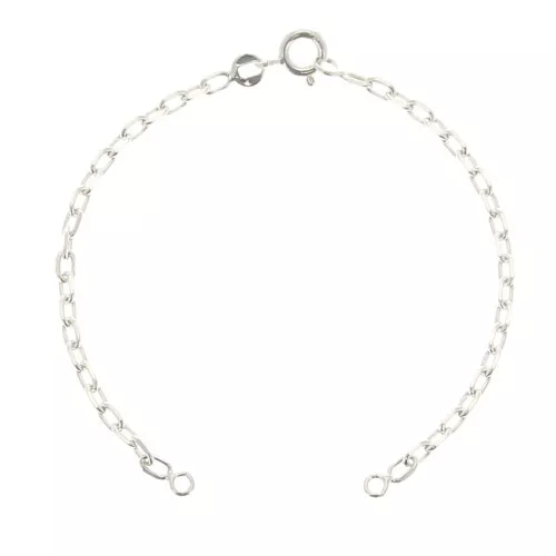 Bracelet maille Forçat limée pour intercalaire - Argent 925 x14.5cm