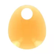 Pendentif poire design en acrylique 28.5x25 mm - Jaune transparent x1