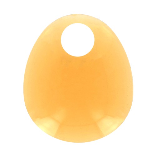 Pendentif poire design en acrylique 28.5x25 mm - Jaune transparent x1