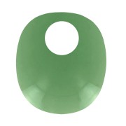 Breloque ovale design en acrylique 17.5x15 mm - Vert transparent x1|raw }}