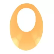 Pendentif ovale ajouré en acrylique 20x14 mm - Jaune transparent x1