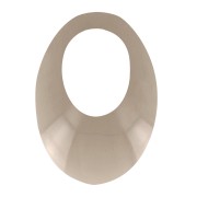 Pendentif ovale ajouré en acrylique 20x14 mm - Marron transparent x1|raw }}