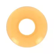 Pendentif donuts en acrylique 21 mm - Jaune transparent x1