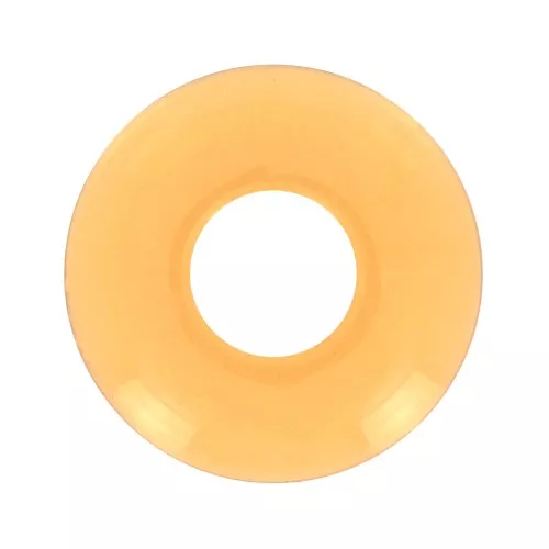 Pendentif donuts en acrylique 21 mm - Jaune transparent x1