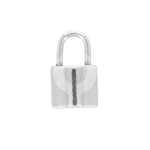 Breloque cadenas 16x10 mm - Acier inoxydable x1