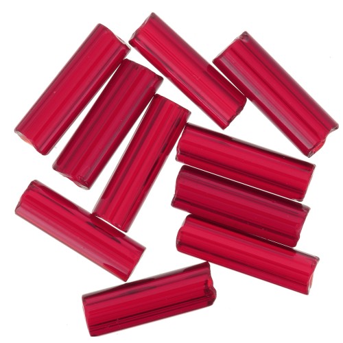 Perles rocailles Preciosa tubes 6.5x2 mm Siam x20g