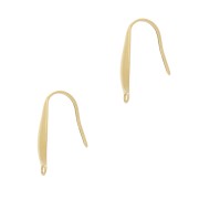 Crochets d'oreilles design 20x4.5 mm anneau fermé Acier inoxydable 303L Doré x2|raw }}