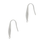 Crochets d'oreilles design 19x4.5 mm avec anneau fermé - Acier inoxydable x2|raw }}