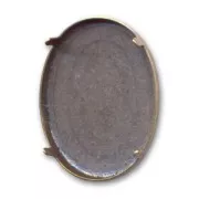 Serti griffe pour cabochon fond plat 18x13 mm bronze x1