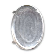 Serti griffe pour cabochon fond plat 18x13 mm argenté x1