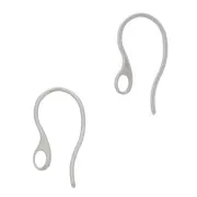 Crochets d'oreilles design 19 mm avec un trou - Acier inoxydable x2