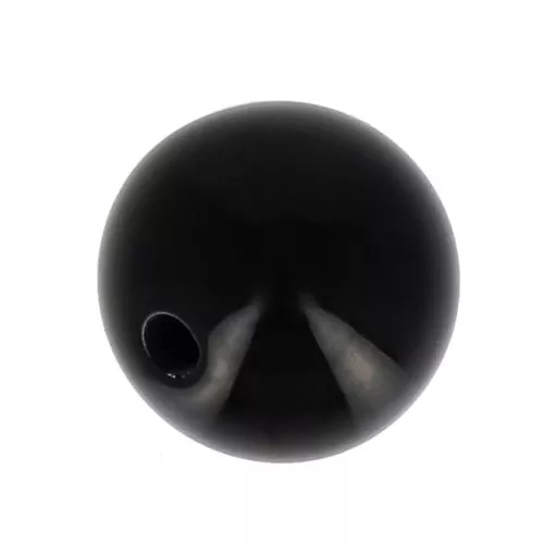 Perle en résine opaque 12 mm - Noir x1