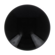 Cabochon rond en résine opaque 14 mm - Noir x1