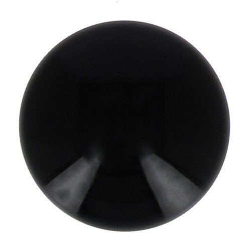 Cabochon rond en résine opaque 14 mm - Noir x1