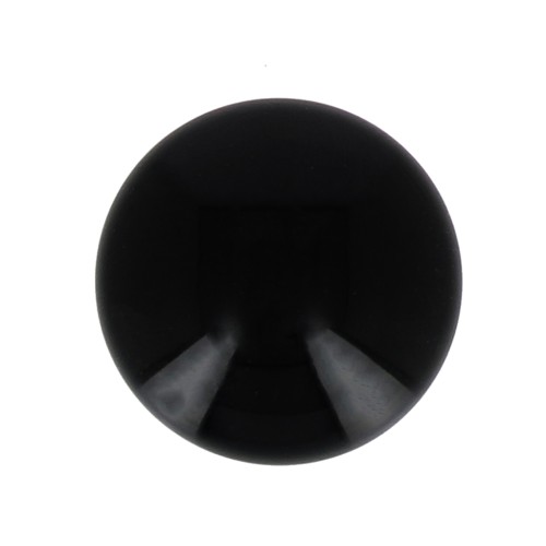 Cabochon rond en résine opaque 12 mm - Noir x1