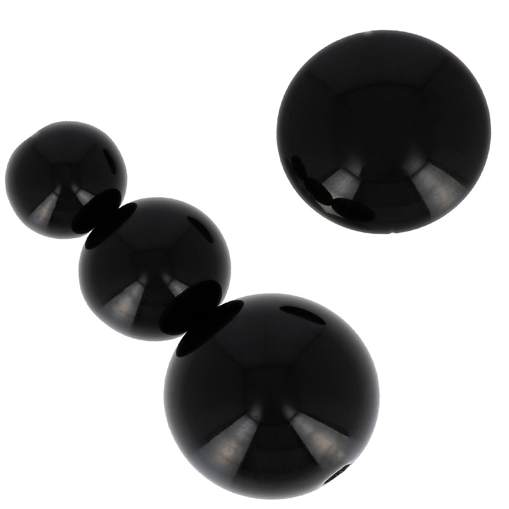 Lot De 10 Cabochons En Verre Noir Et Blanc Ronds (10mm) - Pour Création Bijoux (Neuf, France)