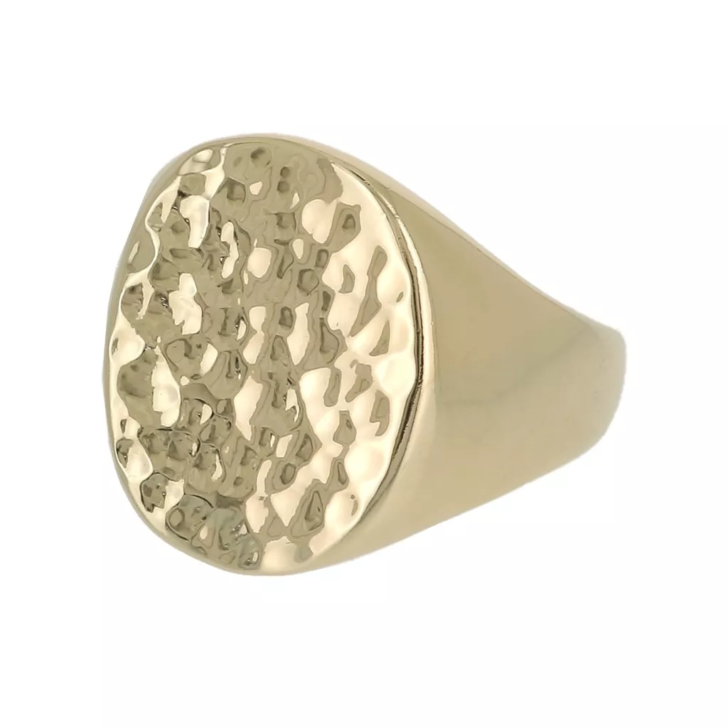 Bague Taille 56 Plaqué Or 18K - Modèle Feuille Martelée - Neuf Avec étiquettes