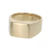 Bague chevalière pour femme taille 58 plaqué Or 3 microns x1