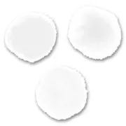 Pompons synthétiques 15 mm Blanc x45