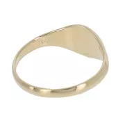Bague chevalière ronde pour femme taille 50 plaqué Or 3 microns x1