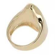 Bague ovale - épis - pour femme taille 50 plaqué Or 3 microns x1