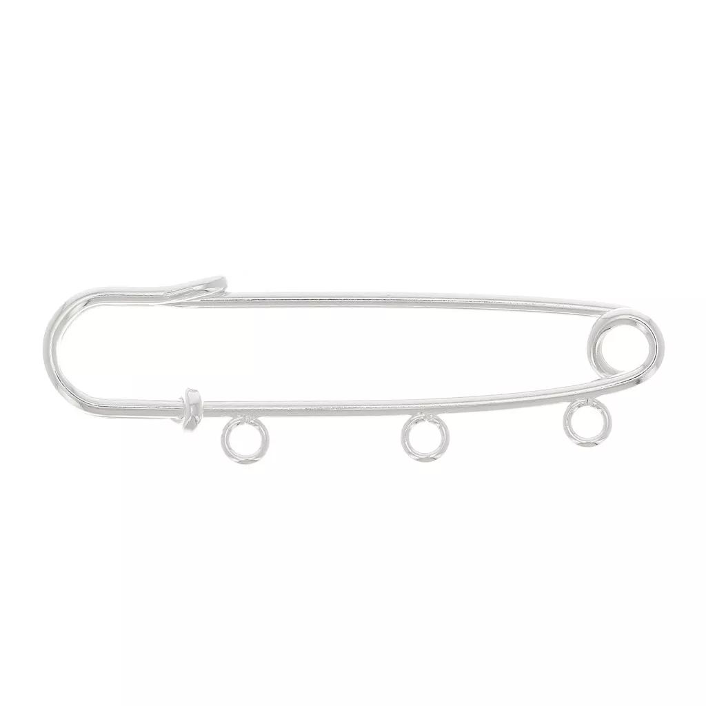 Bracelet Manchette Style épingle à Nourrice Plaqué Argent - Neuf Sans Emballage