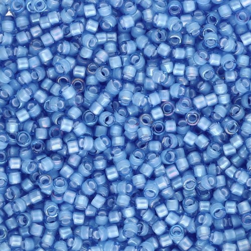 Miyuki Delica 11/0 DB1784 - Sapphire AB Lined White x8g