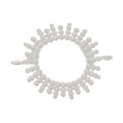 Intercalaire soleil évidé avec petites boules 15 mm - Argent 925 x1