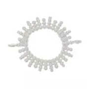 Intercalaire soleil évidé avec petites boules 15 mm - Argent 925 x1