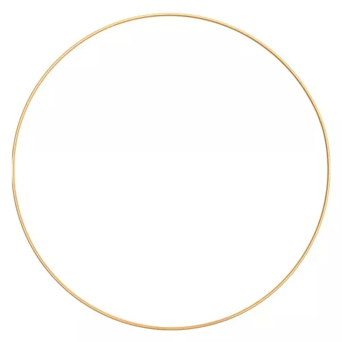 Cercle nu en métal pour attrape rêves suspension et abat-jour 30 cm Doré mat x1